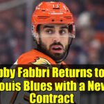 Robby Fabbri Returns to St. Louis Blues with a New Contract