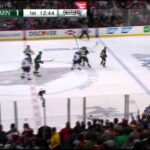 Zach Parise sharp angle snapshot SHG 1-0 St. Louis Blues vs Minnesota Wild April 26 2015 NHL