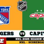 🔴LIVE : New York Rangers Vs Washington Capitals | NHL 2025 | NHL Live SCOREBOARD