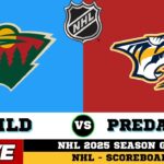 🔴LIVE : Nashville Predators Vs Minnesota Wild | NHL 2025 | NHL Live SCOREBOARD