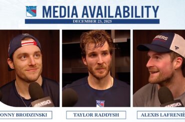 NYR at WSH: J. Brodzinski, T. Raddysh & A. Lafrenière Postgame Media Availability | Dec. 23, 2025