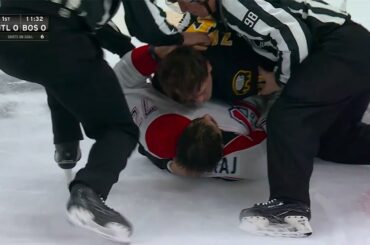 Arber Xhekaj Drops 🥊 Gloves 🥊 With Nikita Zadorov