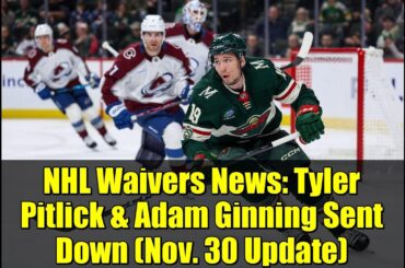 NHL Waivers News: Tyler Pitlick & Adam Ginning Sent Down (Nov. 30 Update)