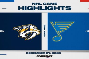 NHL Highlights | Predators vs. Blues - December 27, 2025