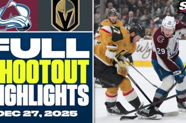 Colorado Avalanche at Vegas Golden Knights | FULL Shootout Highlights - December 27, 2025