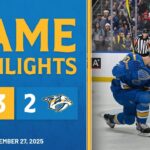 Game Highlights: Blues 3, Predators 2