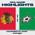 NHL Highlights | Blackhawks vs. Stars - December 27, 2025
