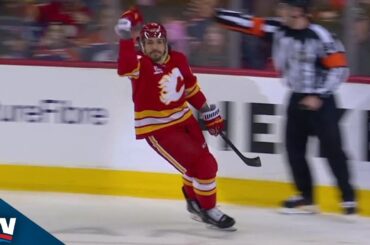 Flames' Ryan Lomberg Steals Puck, Picks Top Corner For Goal