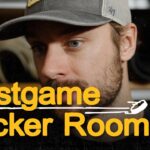 Pavel Zacha, Sean Kuraly, and Hampus Lindholm talk after 4-1 L @ BUF