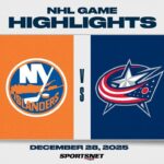 NHL Highlights | Islanders vs. Blue Jackets - December 28, 2025