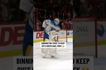 Jordan Binnington Tried To Steal Ovi's 900th Goal Puck 😂