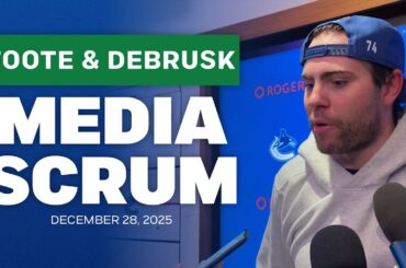Canucks’ Jake DeBrusk reacts to being a healthy scratch, Foote explains thinking