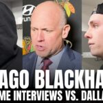 Tyler Bertuzzi, Alex Vlasic, Arvid Soderblom & Jeff Blashill Recap Chicago Blackhawks Win vs. Dallas