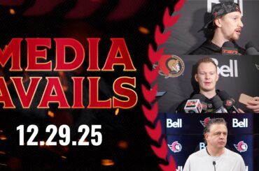 Thomas Chabot, Brady Tkachuk, Travis Green Pregame Media vs CBJ