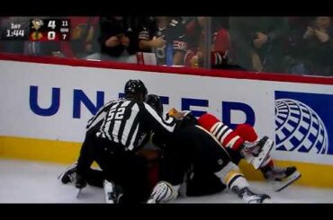 NHL Hockey fight - Connor Murphy(Blackhawks) vs. Noel Acciari(Penguins)