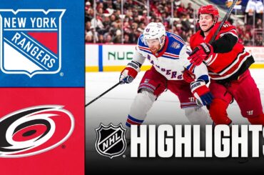Rangers vs. Hurricanes | NHL Highlights | December 29, 2025