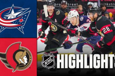 Blue Jackets vs. Senators | NHL Highlights | December 29, 2025
