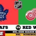 LIVE : Toronto Maple Leafs Vs Detroit Red Wings | NHL 2025 | NHL Live SCOREBOARD | 12/29/2025
