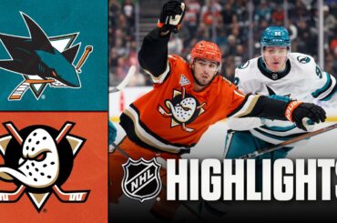 Sharks vs. Ducks | NHL Highlights | December 29, 2025