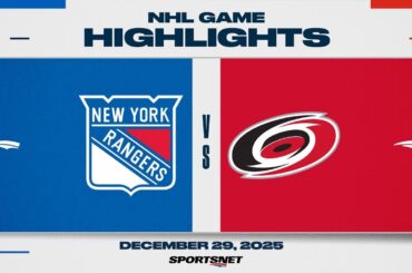 NHL Highlights | Rangers vs. Hurricanes - December 29, 2025