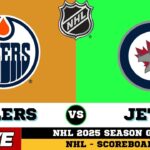 🔴LIVE : Edmonton Oilers Vs Winnipeg Jets | NHL 2025 | NHL Live SCOREBOARD