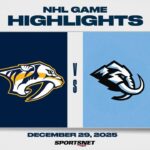 NHL Highlights | Predators vs. Mammoth - December 29, 2025