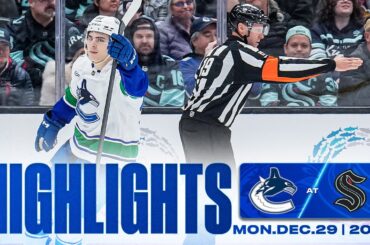 Game in 10 | Vancouver Canucks at Seattle Kraken Highlights (Dec 29, 2025)