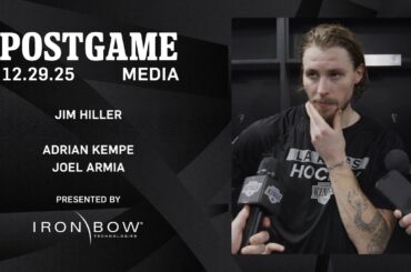 MEDIA: Adrian Kempe, Joel Armia, and Jim Hiller | 12.29.25 Postgame at COL