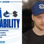 Pettersson, Lankinen, Karlsson & Adam Foote Post-Game Media | Canucks at Kraken (Dec 29, 2025)