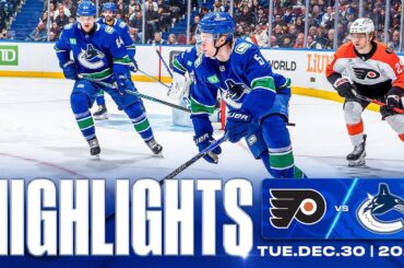 Game in 10 | Vancouver Canucks vs. Philadelphia Flyers Highlights (Dec 30, 2025)