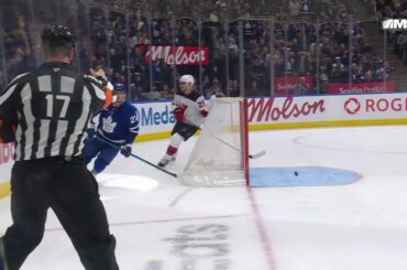 Matthew Knies scores a goal against the New Jersey Devils