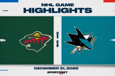 NHL Highlights | Wild vs. Sharks - December 31, 2025