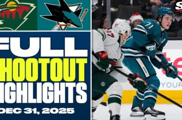 Minnesota Wild at San Jose Sharks | FULL Shootout Highlights - December 31, 2025