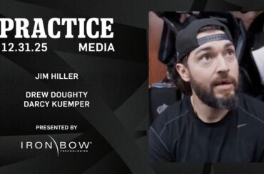 MEDIA: Drew Doughty, Darcy Kuemper, and Jim Hiller | 12.31.25 Practice in LA