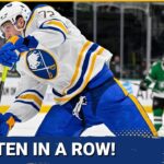 Tage Thompson carries Buffalo Sabres to their tenth win in a row against the Dallas Stars!
