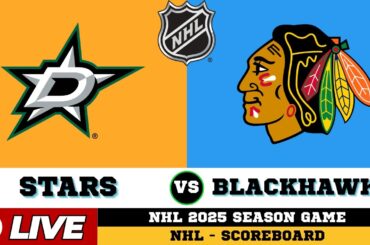 🔴LIVE : Chicago Blackhawks Vs Dallas Stars | NHL 2025 | NHL Live SCOREBOARD | Dec 28 2025