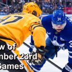Review of December 23rd NHL Games