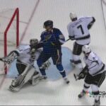 David Perron crashing Quick. LA Kings vs St. Louis Blues game 1 4/28/12 NHL Hockey