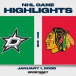 NHL Highlights | Stars vs. Blackhawks - January 1, 2026