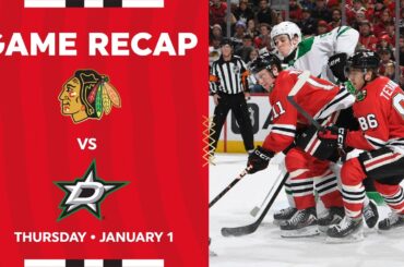 Blackhawks vs. Stars Game Highlights | 1.1.26