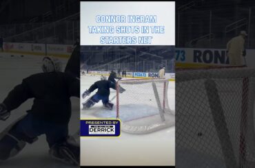 Connor Ingram taking shots in the starters net this morning👀