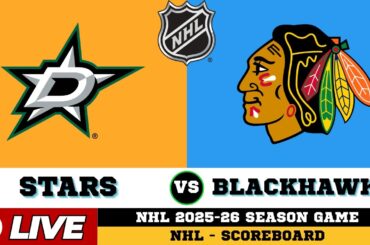 🔴LIVE : Dallas Stars Vs Chicago Blackhawks | NHL 2026 | NHL Live SCOREBOARD