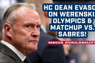 HC Dean  Evason on Zach Werenski, Winter Olympics and Buffalo Sabres Matchup | Media Availability
