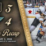 HIGHLIGHTS | St. Louis Blues 4, Vegas Golden Knights 3 | Jan. 2, 2026