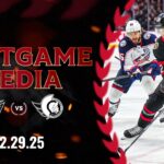 LIVE: Postgame Media CBJ 4 OTT 1
