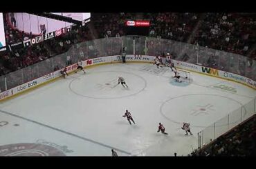 Carl Grundstrom of the Philadelphia Flyers scores vs. the Montreal Canadiens 12/16/25