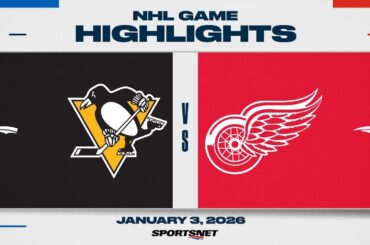 NHL Highlights | Penguins vs. Red Wings - January 3, 2026