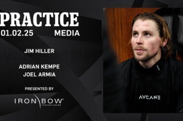 MEDIA: Adrian Kempe, Joel Armia, and Jim Hiller | 01.02.25 Practice in LA