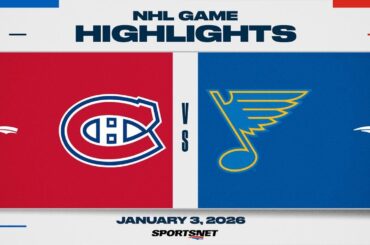 NHL Highlights | Canadiens vs. Blues - January 3, 2025