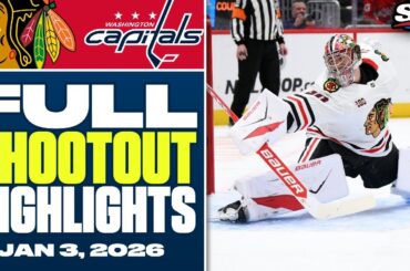 Chicago Blackhawks at Washington Capitals | FULL Shootout Highlights - January 3, 2026